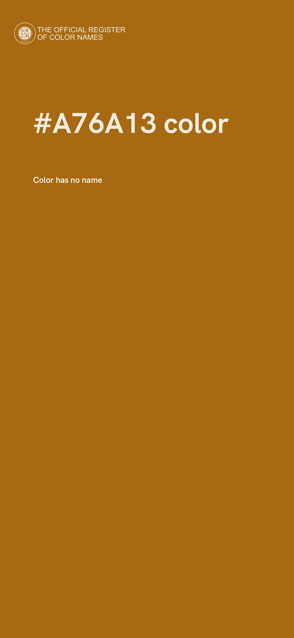 #A76A13 color image