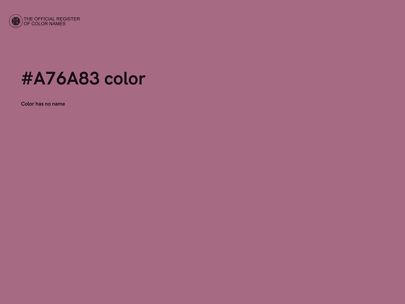 #A76A83 color image