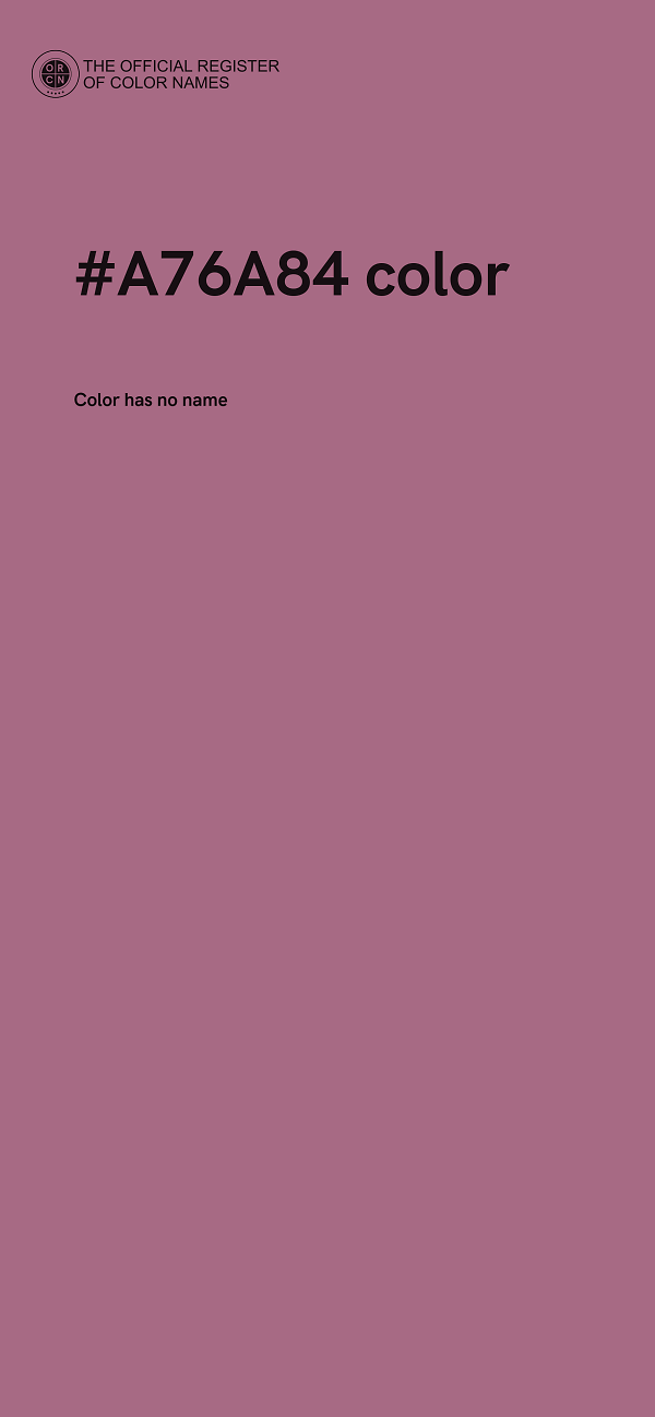 #A76A84 color image