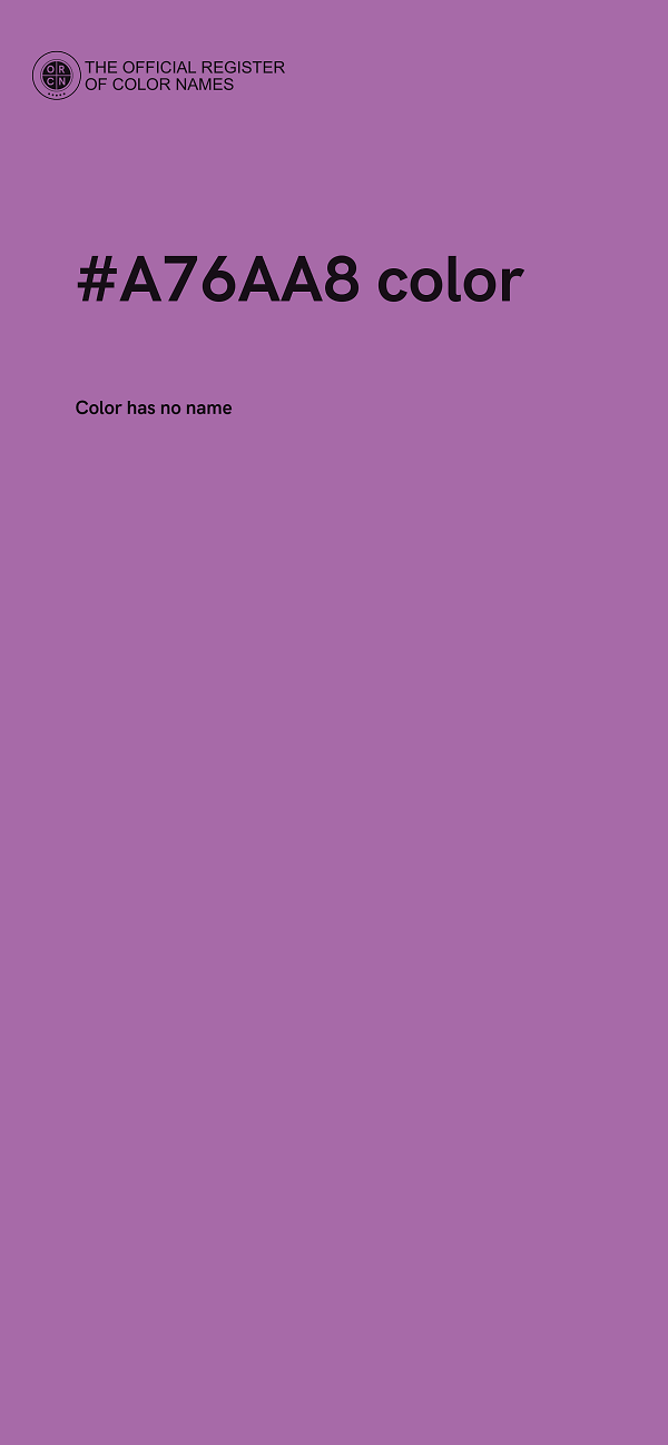 #A76AA8 color image