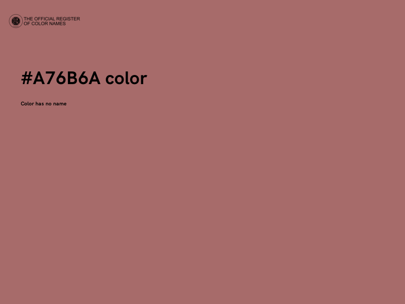 #A76B6A color image
