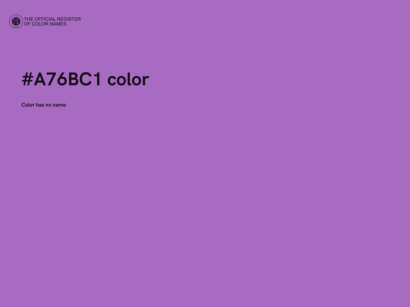 #A76BC1 color image
