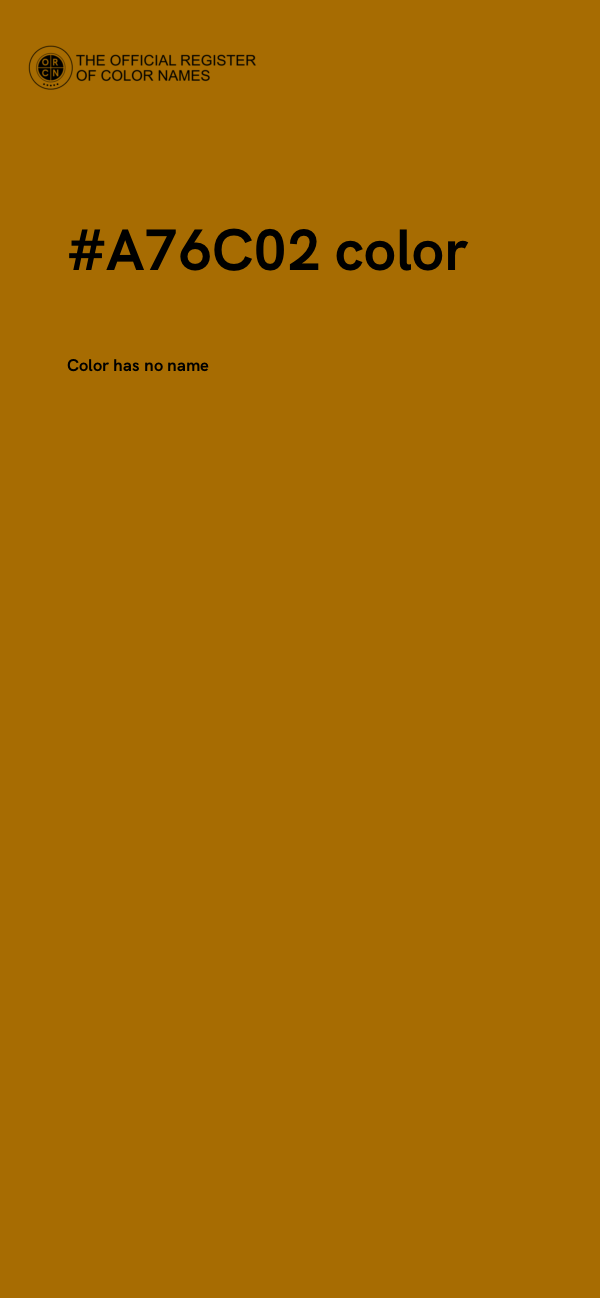 #A76C02 color image