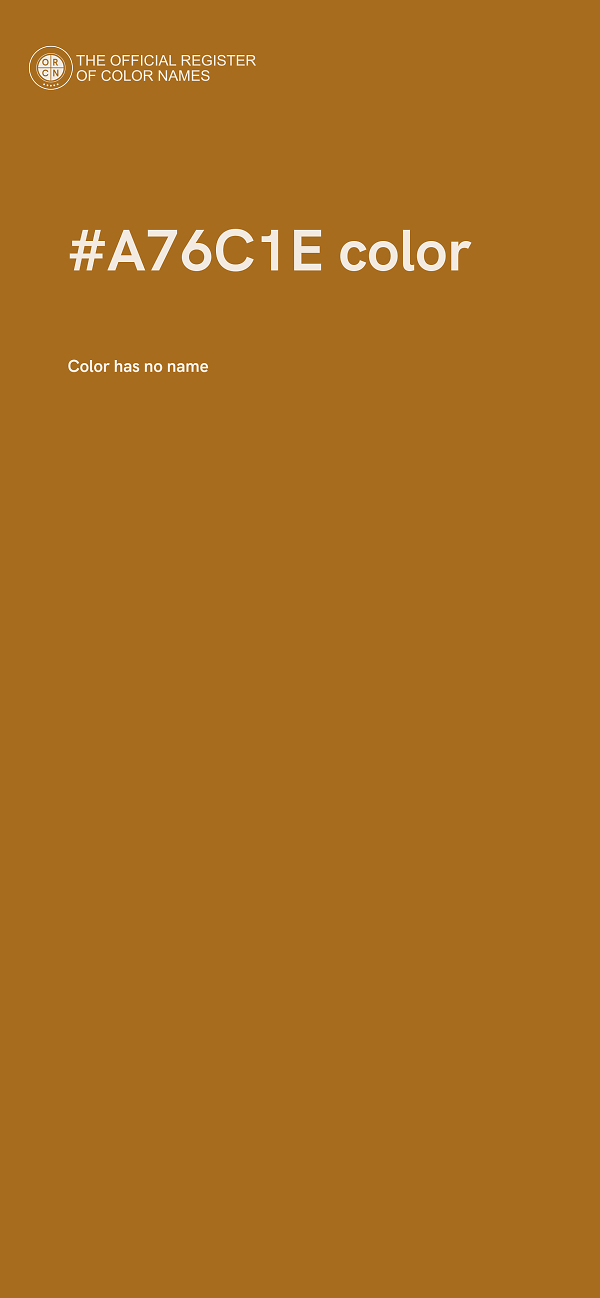 #A76C1E color image