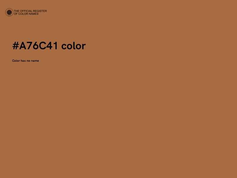 #A76C41 color image