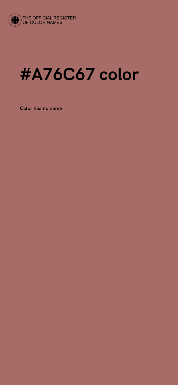 #A76C67 color image