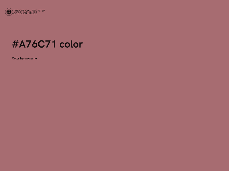 #A76C71 color image