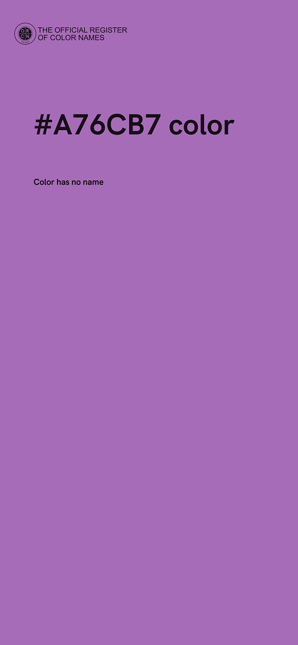 #A76CB7 color image