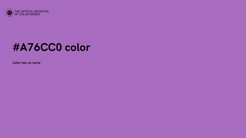 #A76CC0 color image