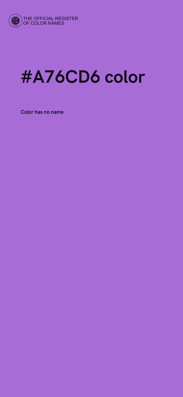 #A76CD6 color image