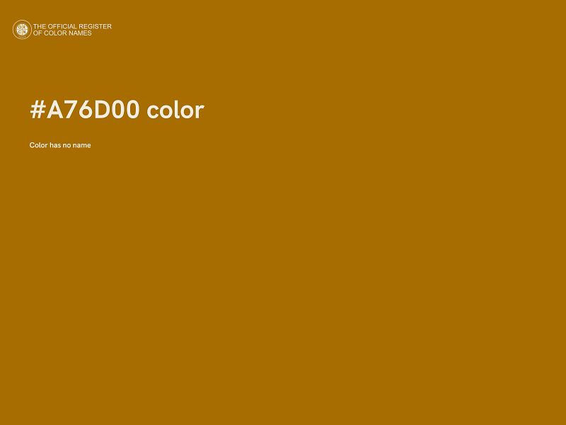 #A76D00 color image