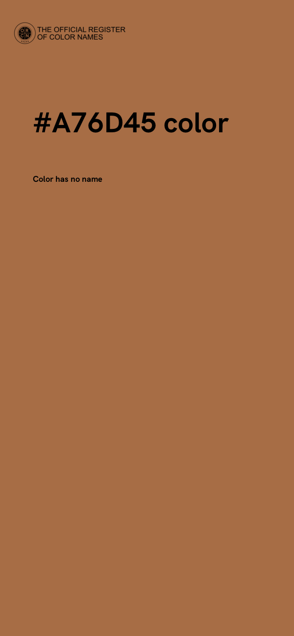 #A76D45 color image