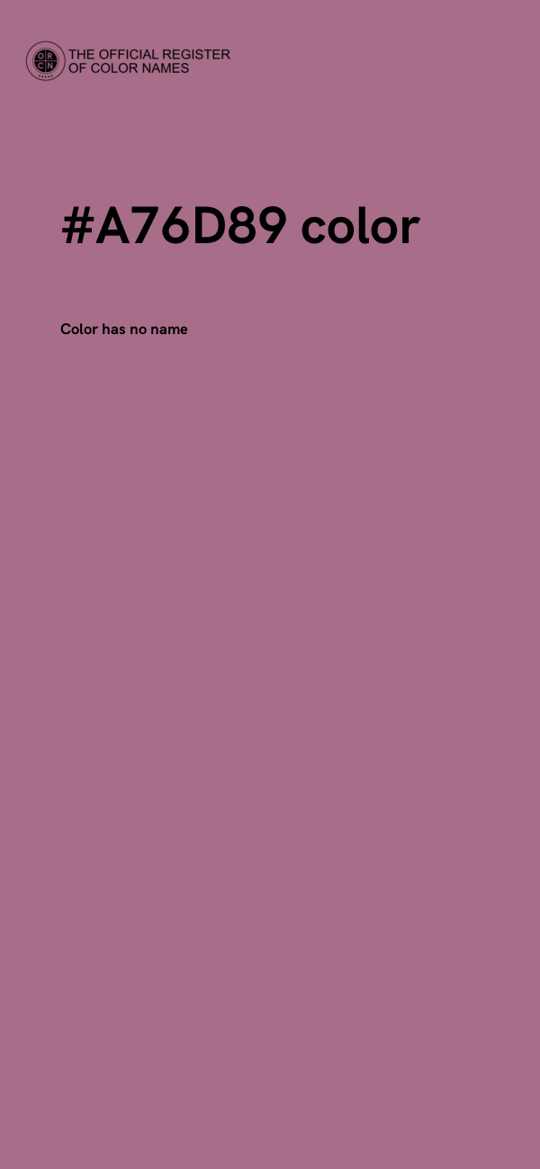 #A76D89 color image