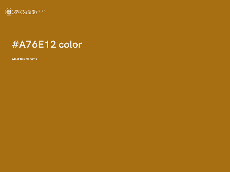 #A76E12 color image