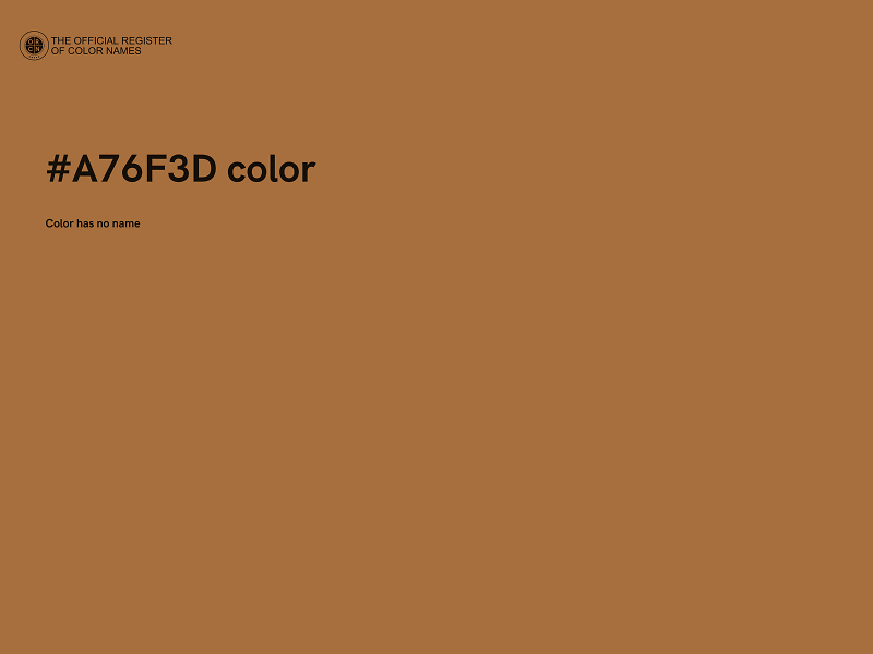 #A76F3D color image