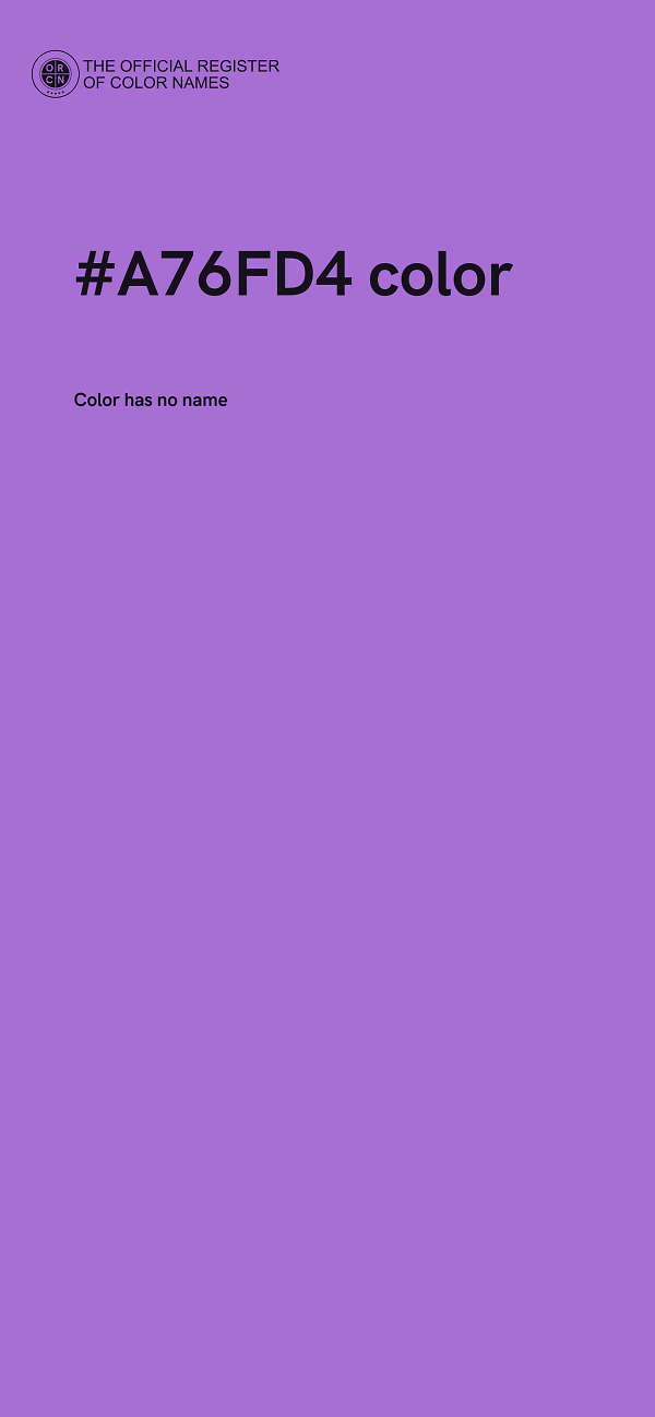 #A76FD4 color image