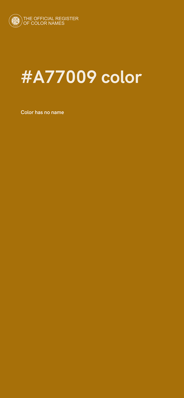 #A77009 color image
