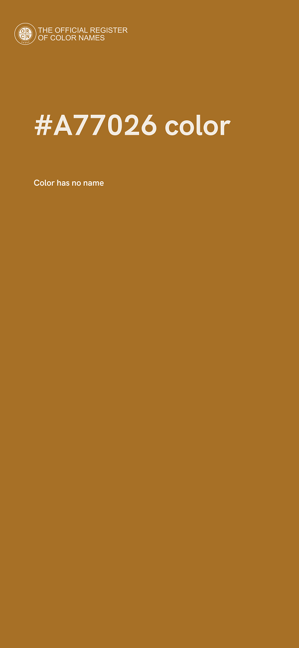 #A77026 color image