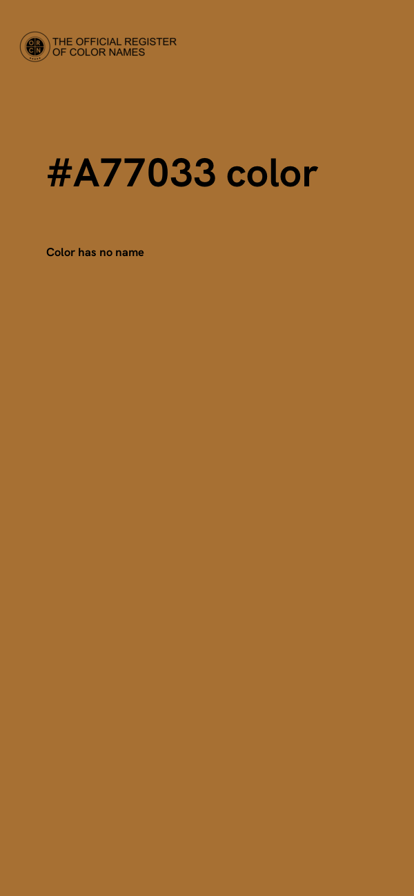 #A77033 color image
