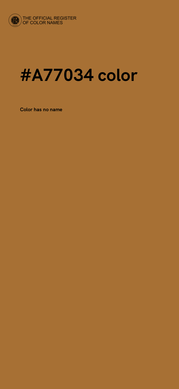 #A77034 color image