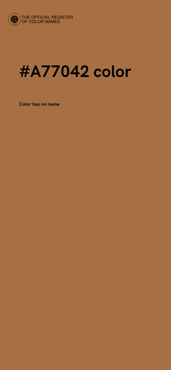 #A77042 color image