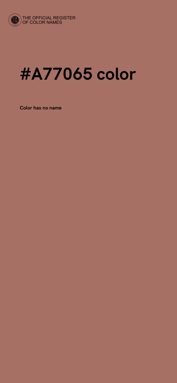 #A77065 color image