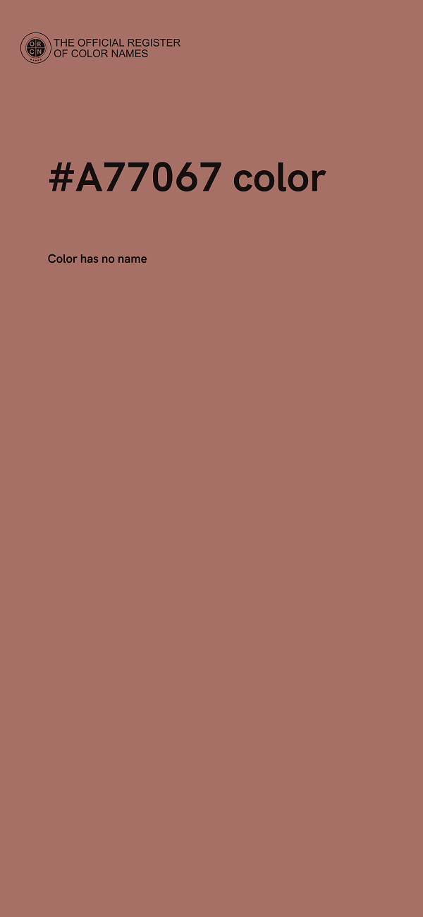 #A77067 color image