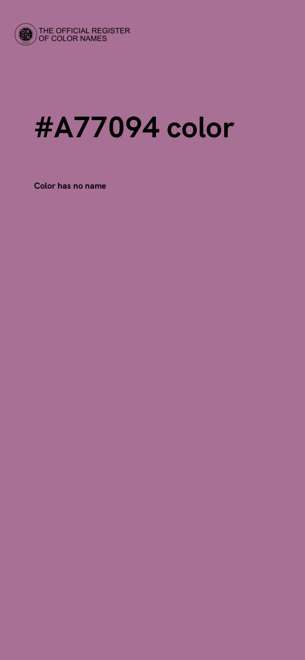 #A77094 color image