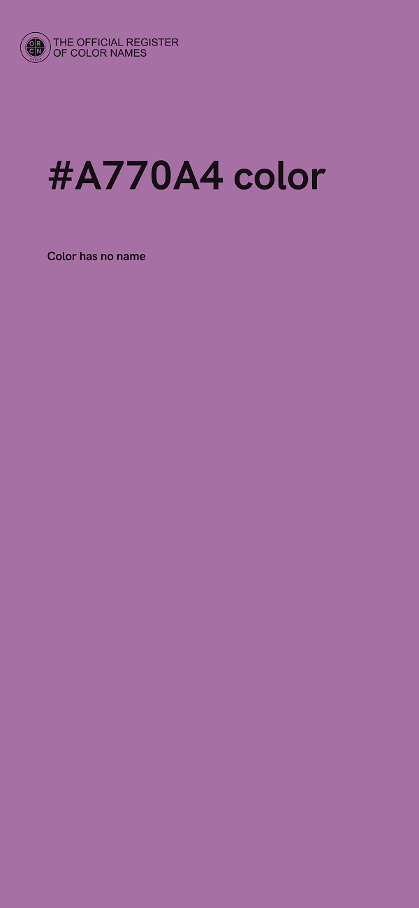 #A770A4 color image