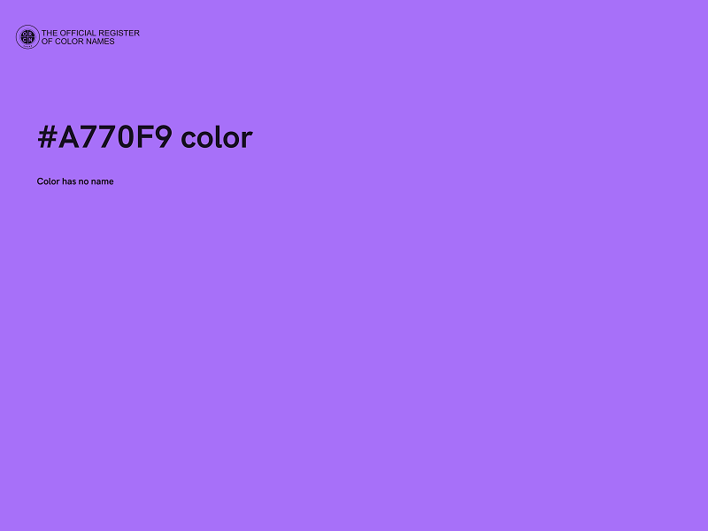 #A770F9 color image