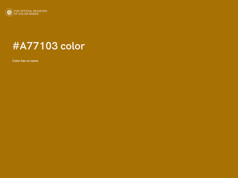#A77103 color image