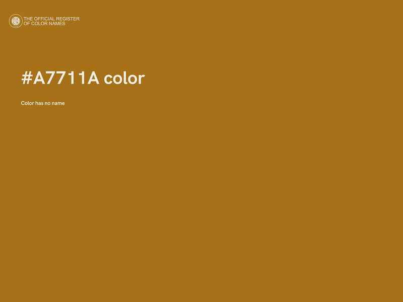#A7711A color image