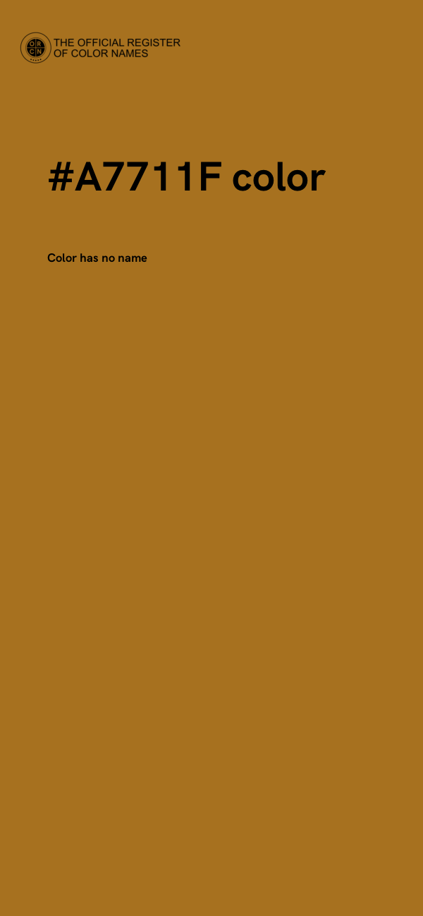 #A7711F color image