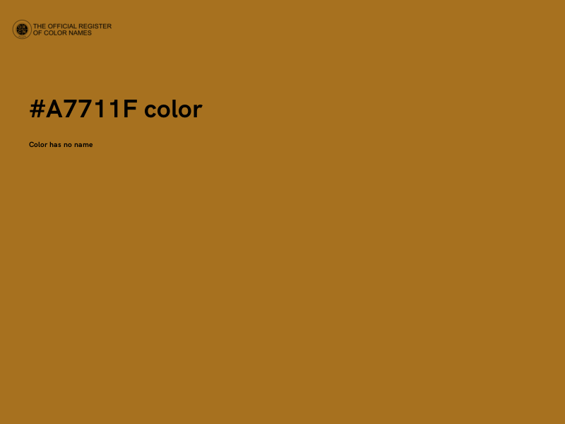 #A7711F color image