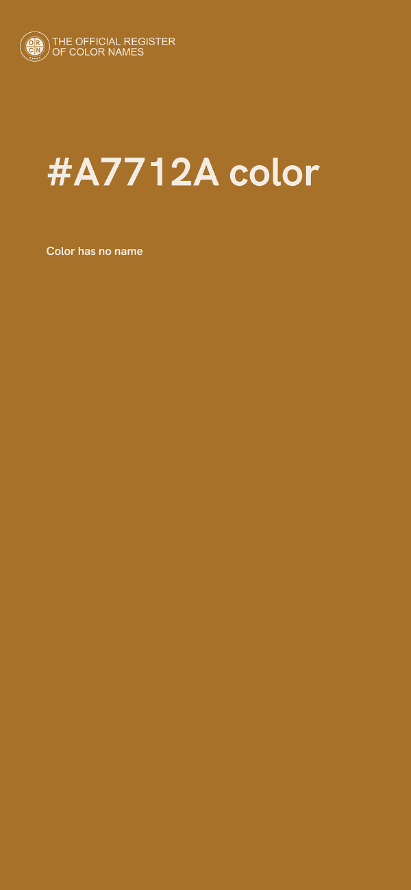 #A7712A color image