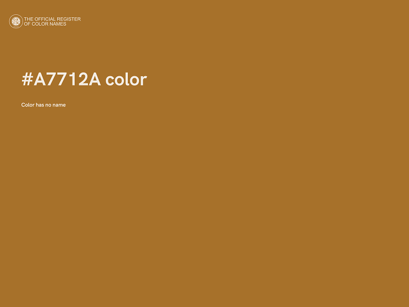#A7712A color image