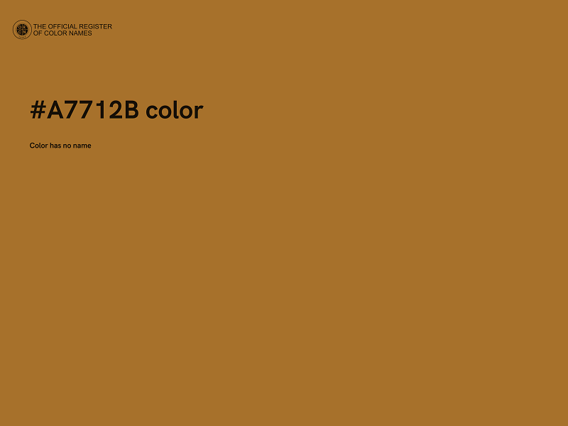 #A7712B color image