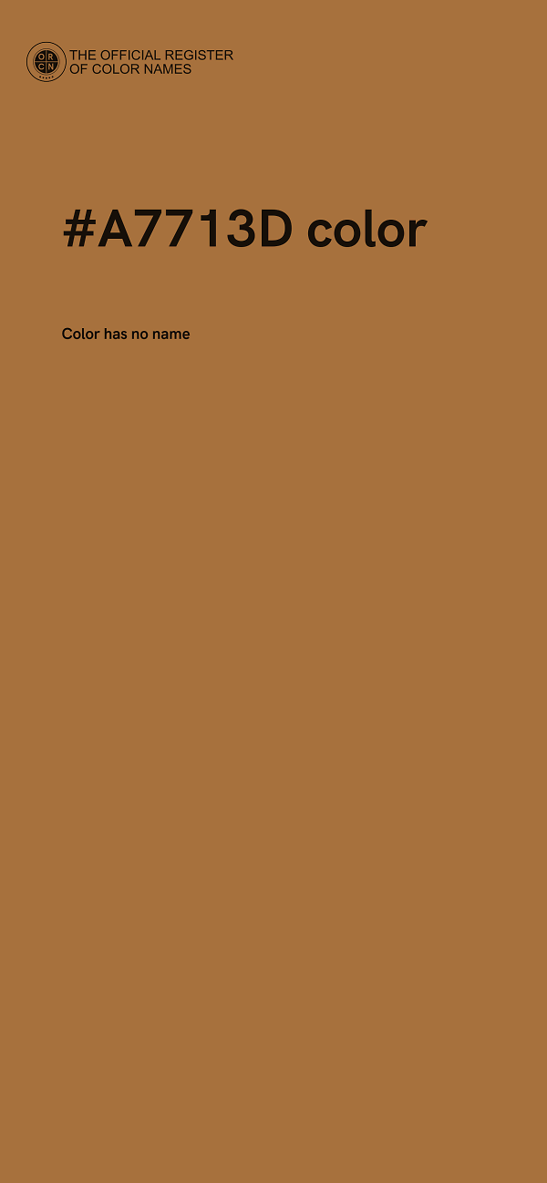 #A7713D color image