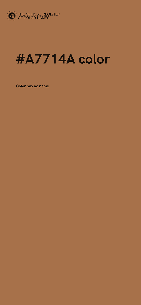 #A7714A color image