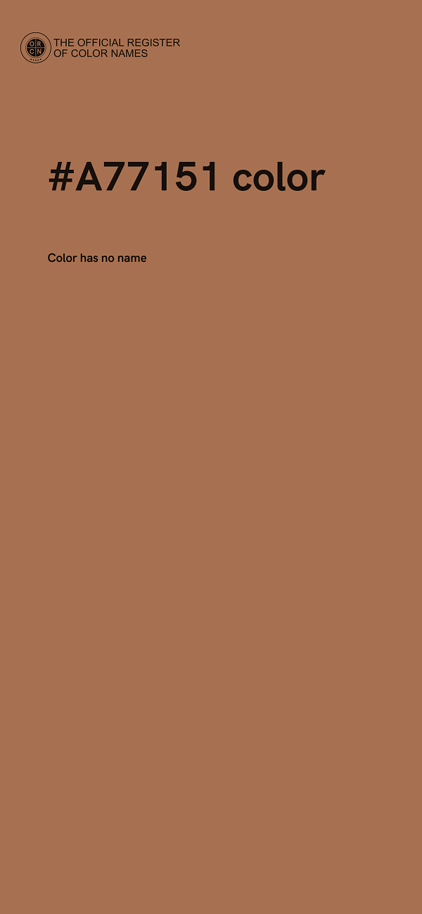 #A77151 color image