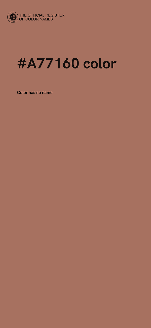 #A77160 color image