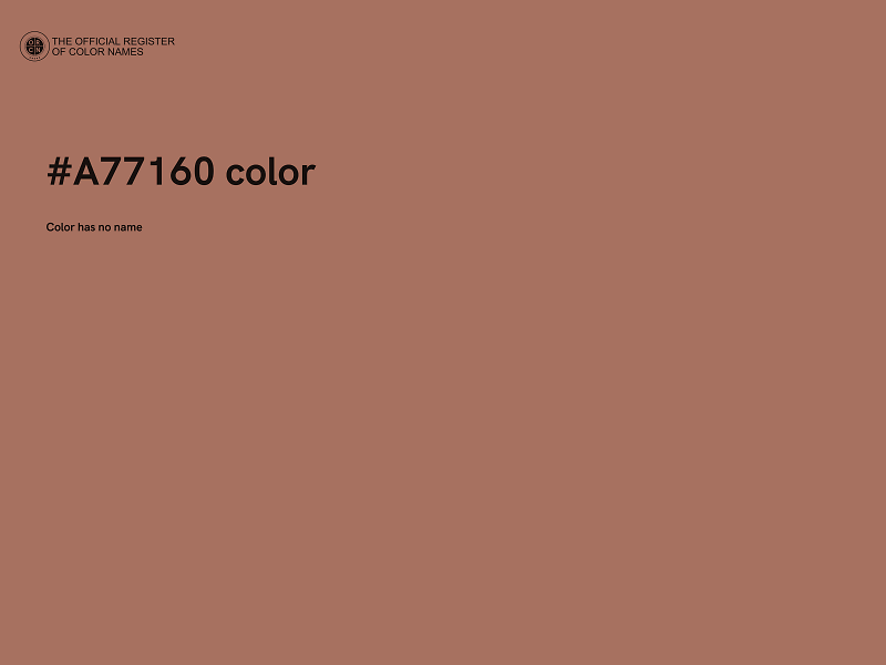 #A77160 color image