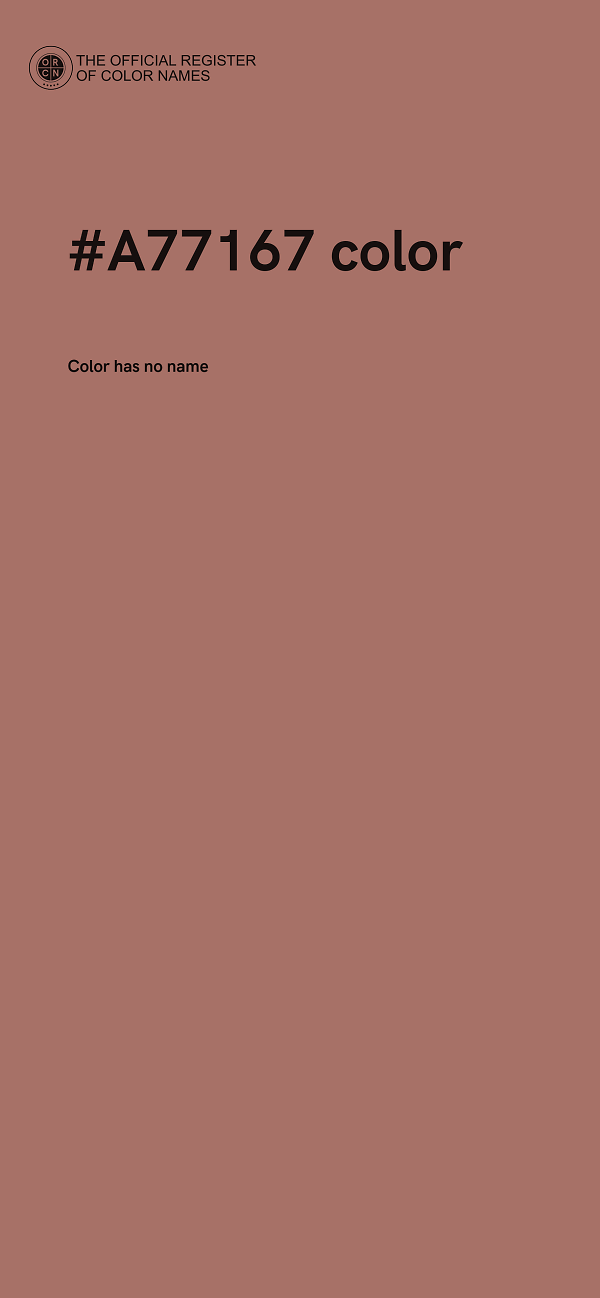 #A77167 color image