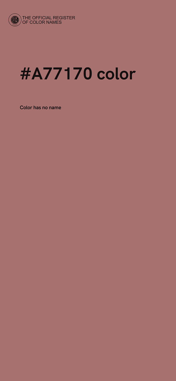 #A77170 color image