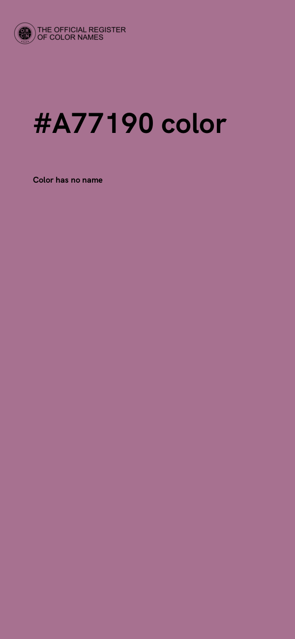 #A77190 color image