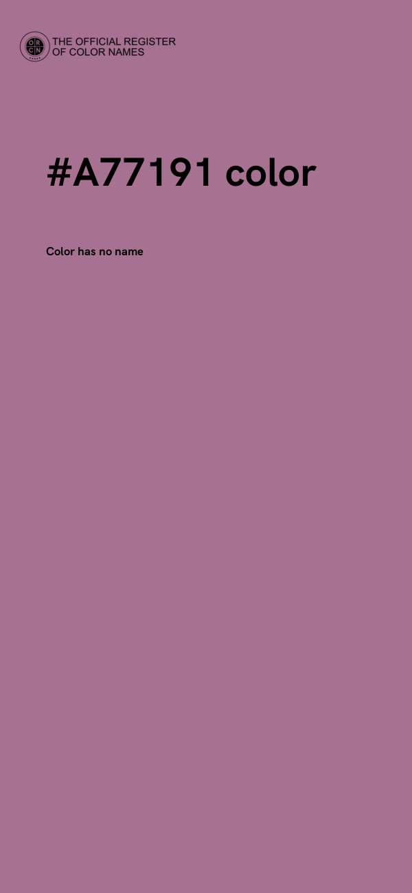 #A77191 color image