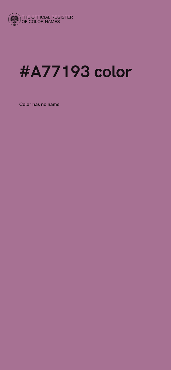 #A77193 color image
