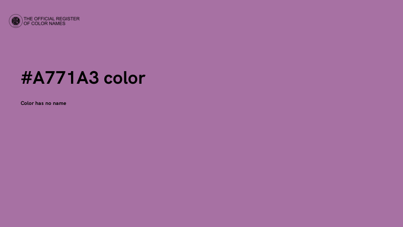 #A771A3 color image