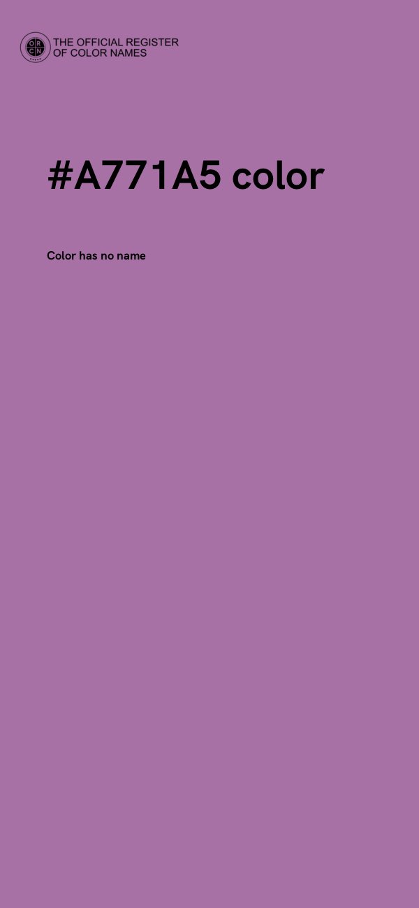 #A771A5 color image