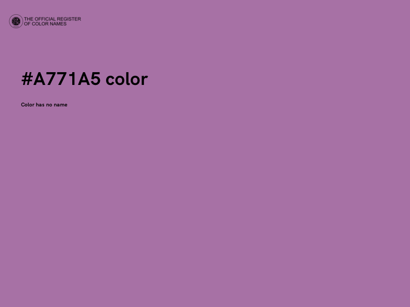 #A771A5 color image